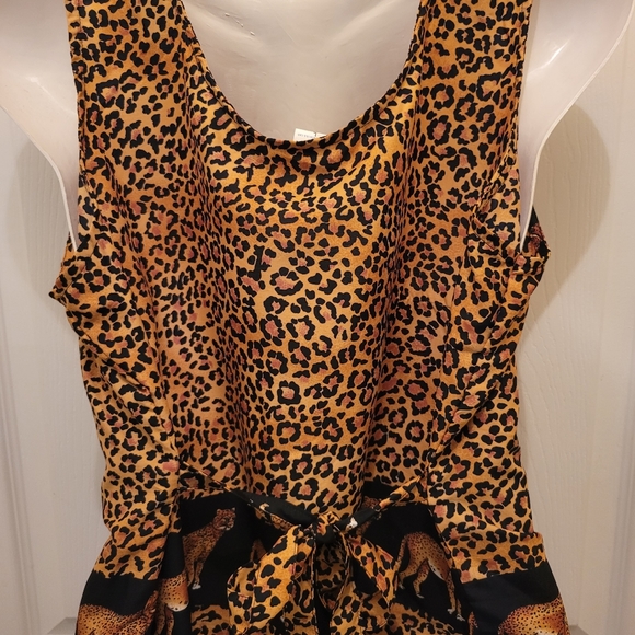 Vintage leopard print sleeveless top - Picture 5 of 7